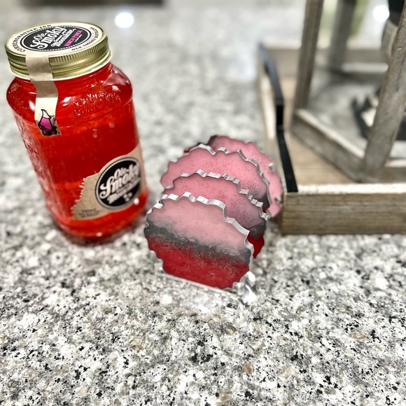 Pink/Coral w/ silver Coasters - Picture 4 of 7